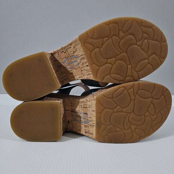 NEW Kork Ease Tish Sandal Womens 10 Turquoise Guinea Leather Cork Platform Heel - Picture 11 of 13